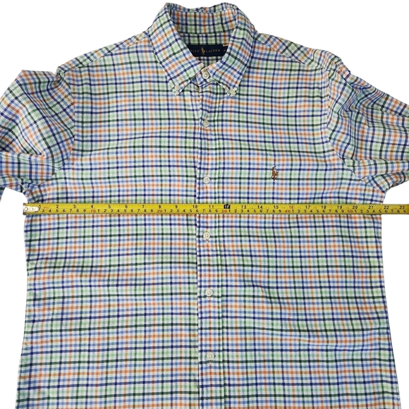 RALPH LAUREN multicolor plaid button-down shirt m - Picture 12 of 12